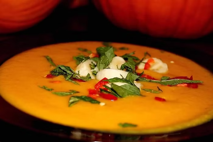 Roasted Squash Apple Ginger Soup from The Garden of Eden