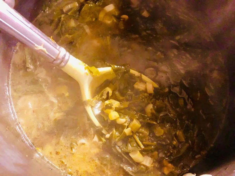 Cooked greens