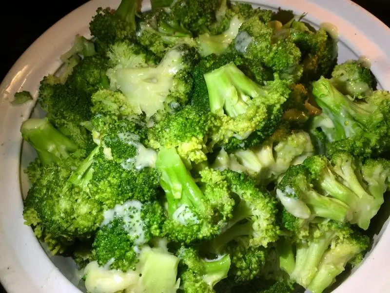 Steamed broccoli