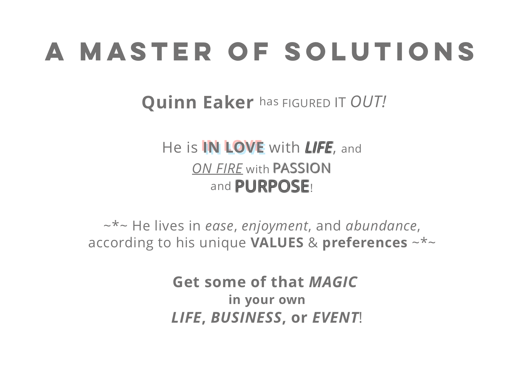 Quinn Eaker summary
