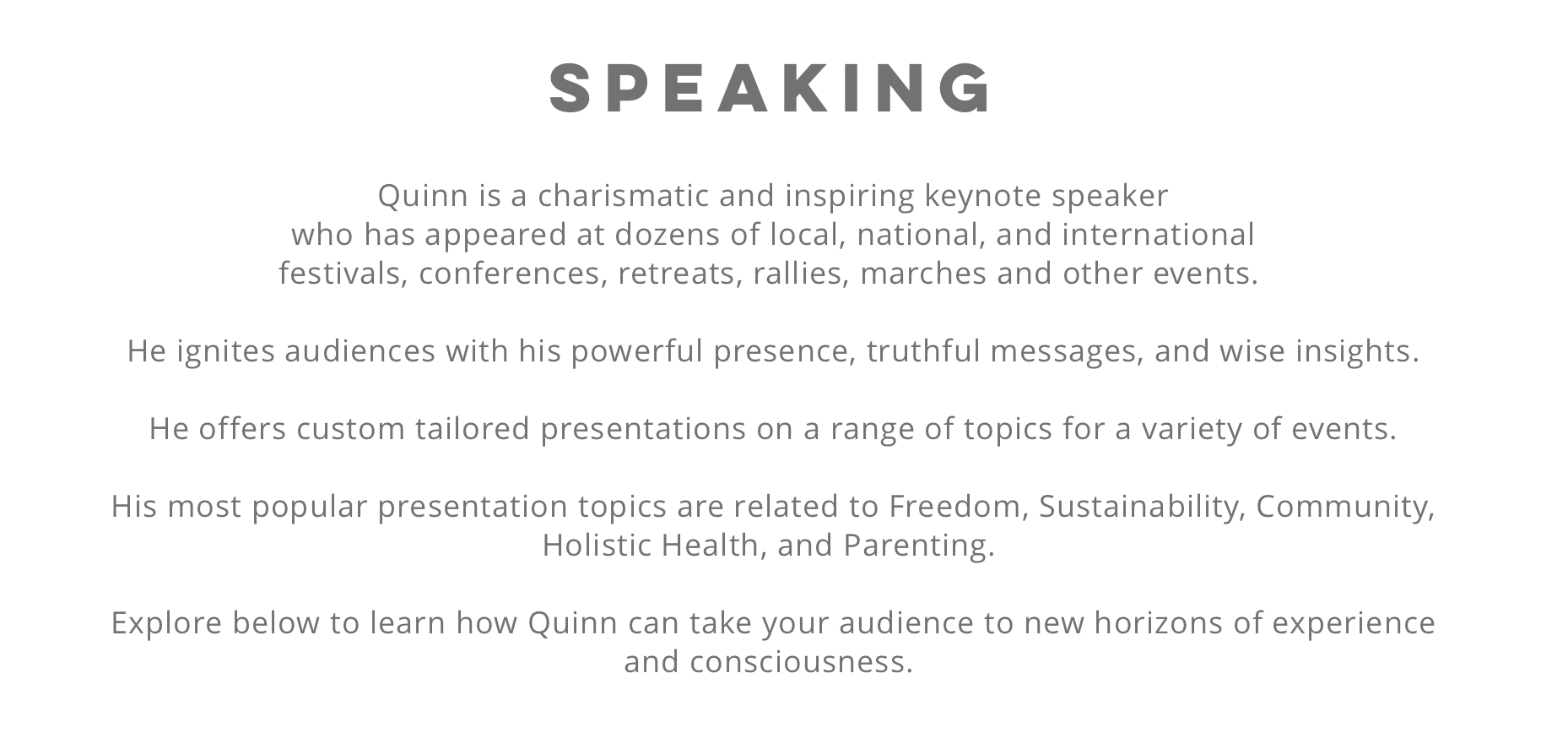 Quinn Eaker speaking